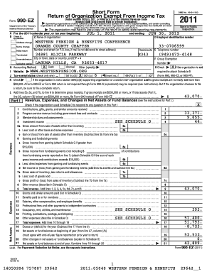 Form 990-EZ Tax Return