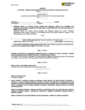 Contract for Opening and Maintaining Dinar Current Account
