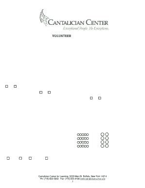 Volunteer Application Form