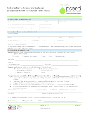 Authorization to Release Confidential Health Information