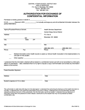 Authorization for Exchange of Confidential Information