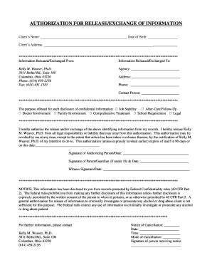 Authorization for Release of Information