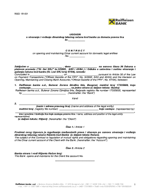Contract for Opening and Maintaining Dinar Current Account