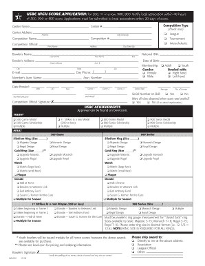 USBC High Score Application