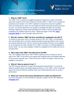 1098-T Tax Form FAQ