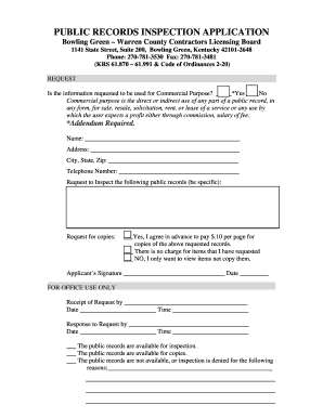 Public Records Inspection Application