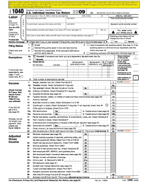 US Individual Income Tax Return Form 1040
