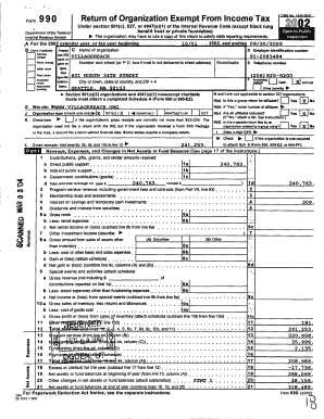 Form 990 Return of Organization Exempt From Income Tax