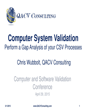 Perform a Gap Analysis of your CSV Processes