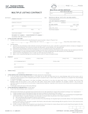 Multiple Listing Contract