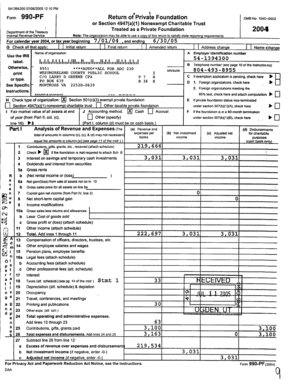Form 990-PF 2004