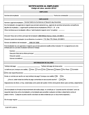 NOTIFICACIÓN AL EMPLEADO