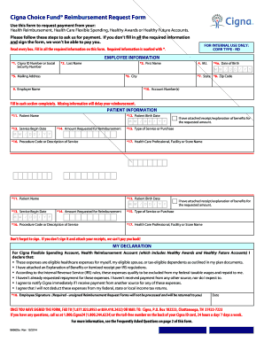 Cigna Choice Fund Reimbursement Request Form