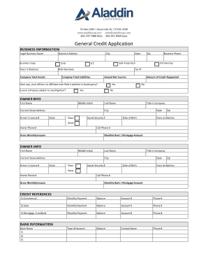 General Credit Application