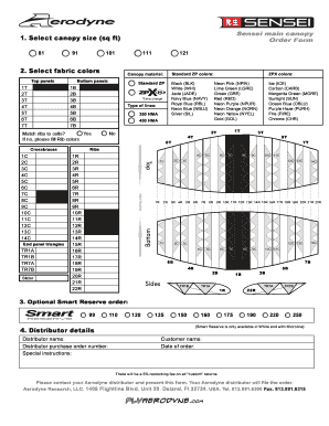 Canopy Order Form