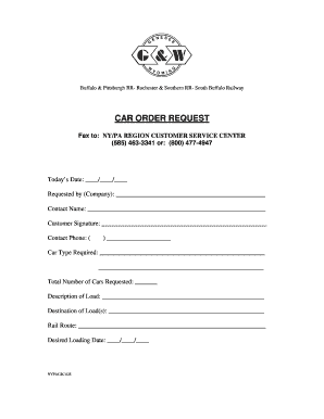 Car Order Request Form