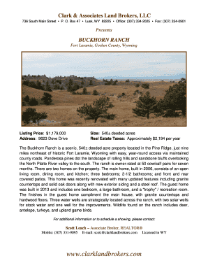 Wyoming Real Estate Brokerage Disclosure Form