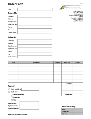 Order Form