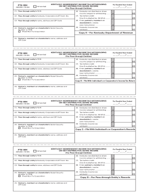 Kentucky Nonresident Income Tax Withholding Form
