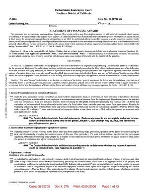 Statement of Financial Affairs