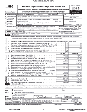 Form 990 Return of Organization Exempt From Income Tax
