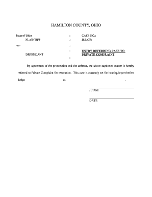 Ohio Private Complaint Referral