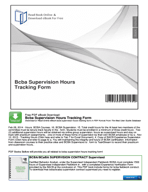 Mom format word - Bcba Supervision Hours Tracking Form - mybooklibraryCom