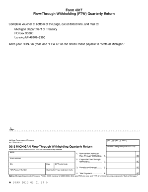 Michigan Flow-Through Withholding Quarterly Return