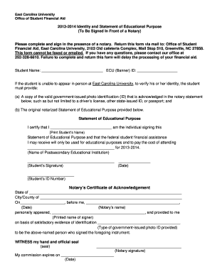 2013-2014 Identity and Statement of Educational Purpose