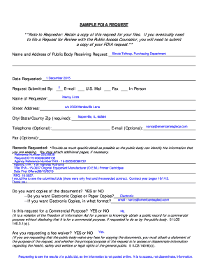 Illinois FOIA Request Form