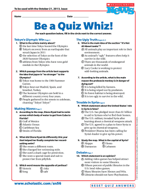 Scholastic News Quiz
