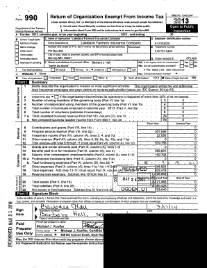 Form 990 Return of Organization Exempt From Income Tax