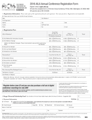 AILA Annual Conference Registration Form