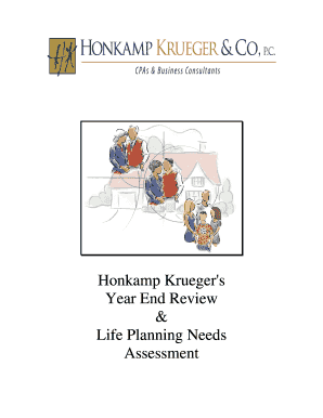Year End Review Life Planning Needs Assessment