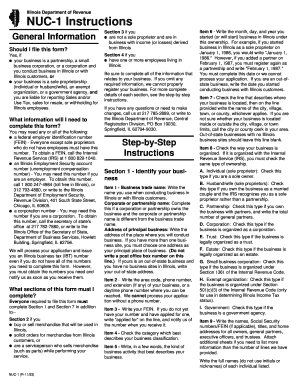 Illinois Business Registration Form NUC-1