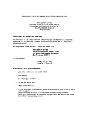 Request for Student Transcripts