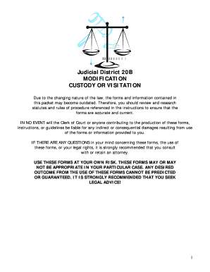 Motion for Modification of Custody or Visitation Order
