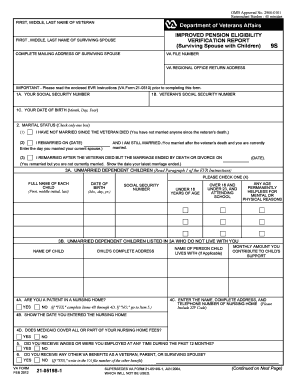 VA Form 21-0519S-1 Improved Pension Eligibility