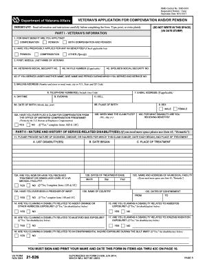 Veteran's Application for Compensation and/or Pension
