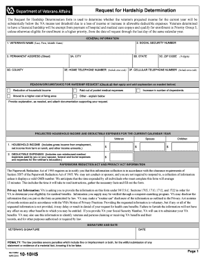 Request for Hardship Determination