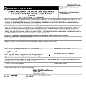 Application for Ordinary Life Insurance