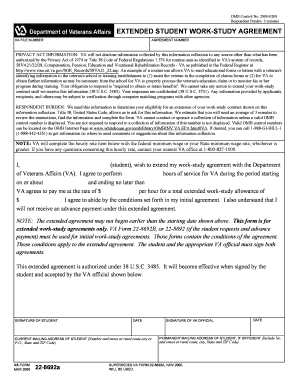 Extended Student Work-Study Agreement