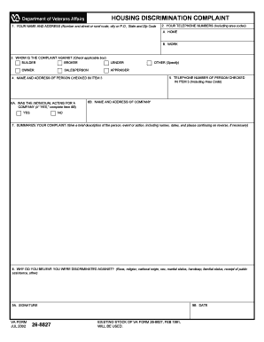 Housing Discrimination Complaint Form
