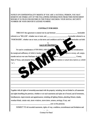 Contract for Deed