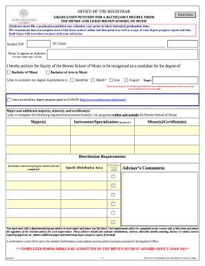 Graduation Petition for Bachelor's Degree