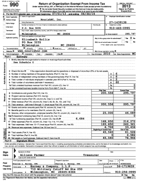 Form 990 Tax Exemption Application