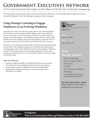 Government Executives Network Webinar Registration Form