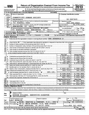 Form 990 Return of Organization Exempt From Income Tax