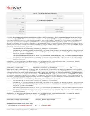 Installation Letter of Permission