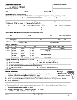 Tennessee Order of Protection